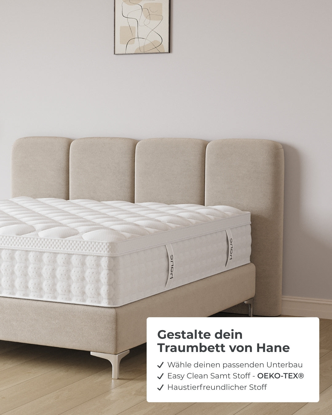 Boxspringbett Monte in Samt