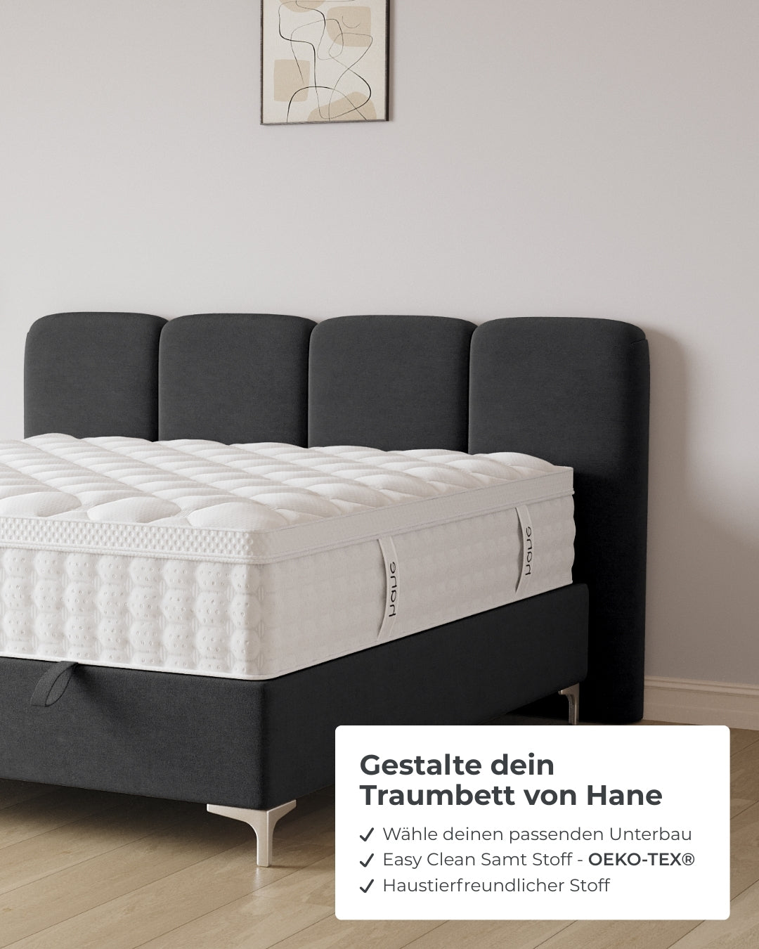 Bett mit Stauraum Monte in Samt