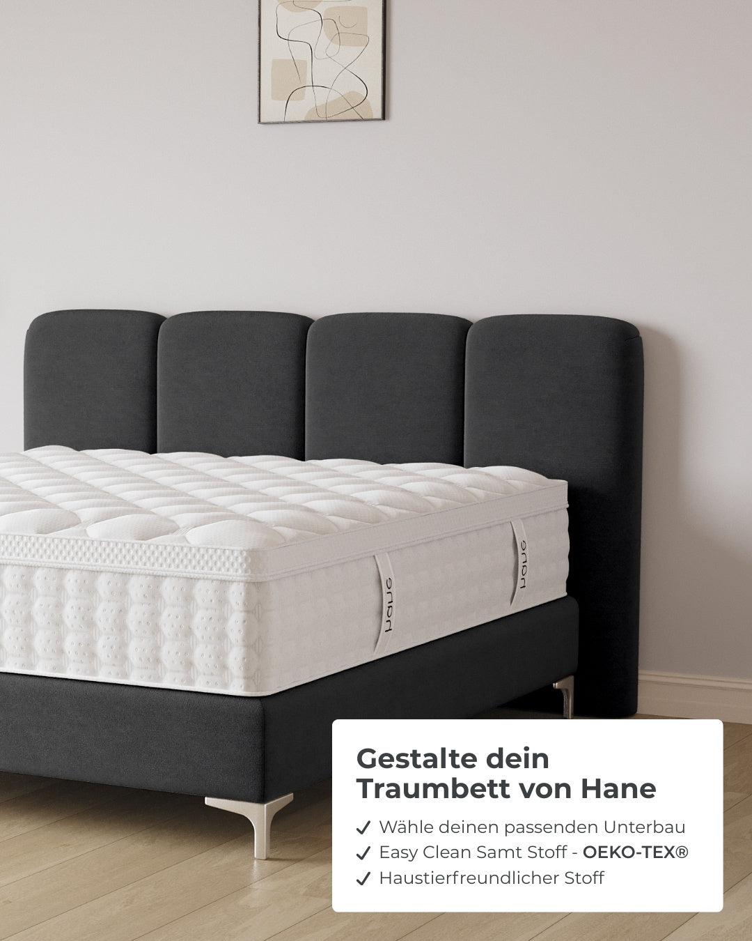 Boxspringbett Monte in Samt