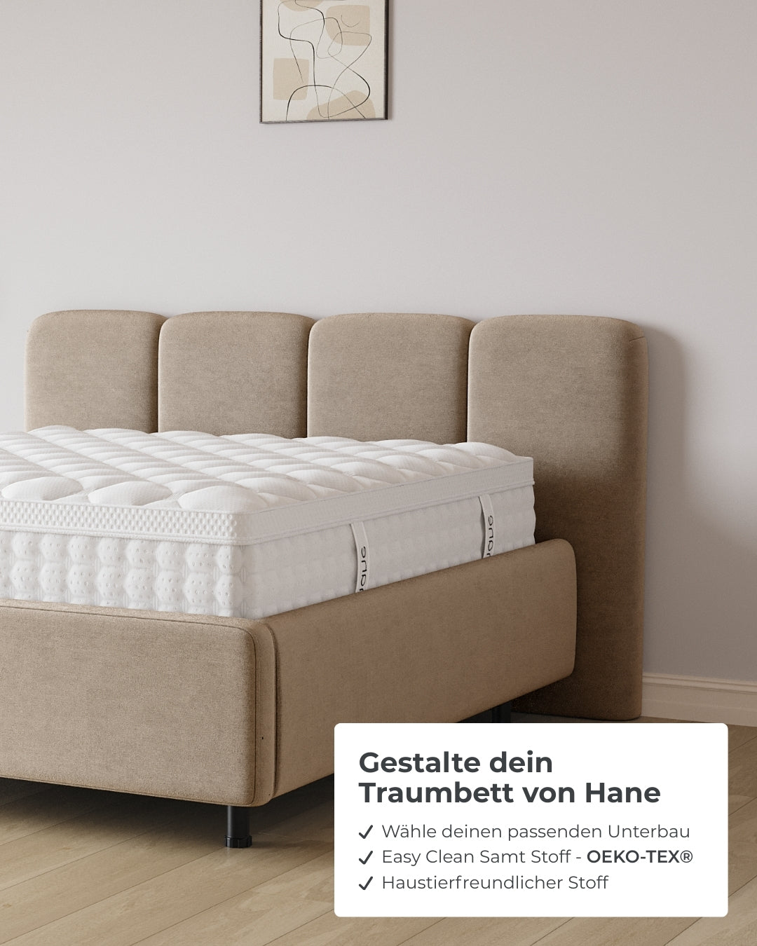 Bett mit Stauraum Pro Monte in Samt