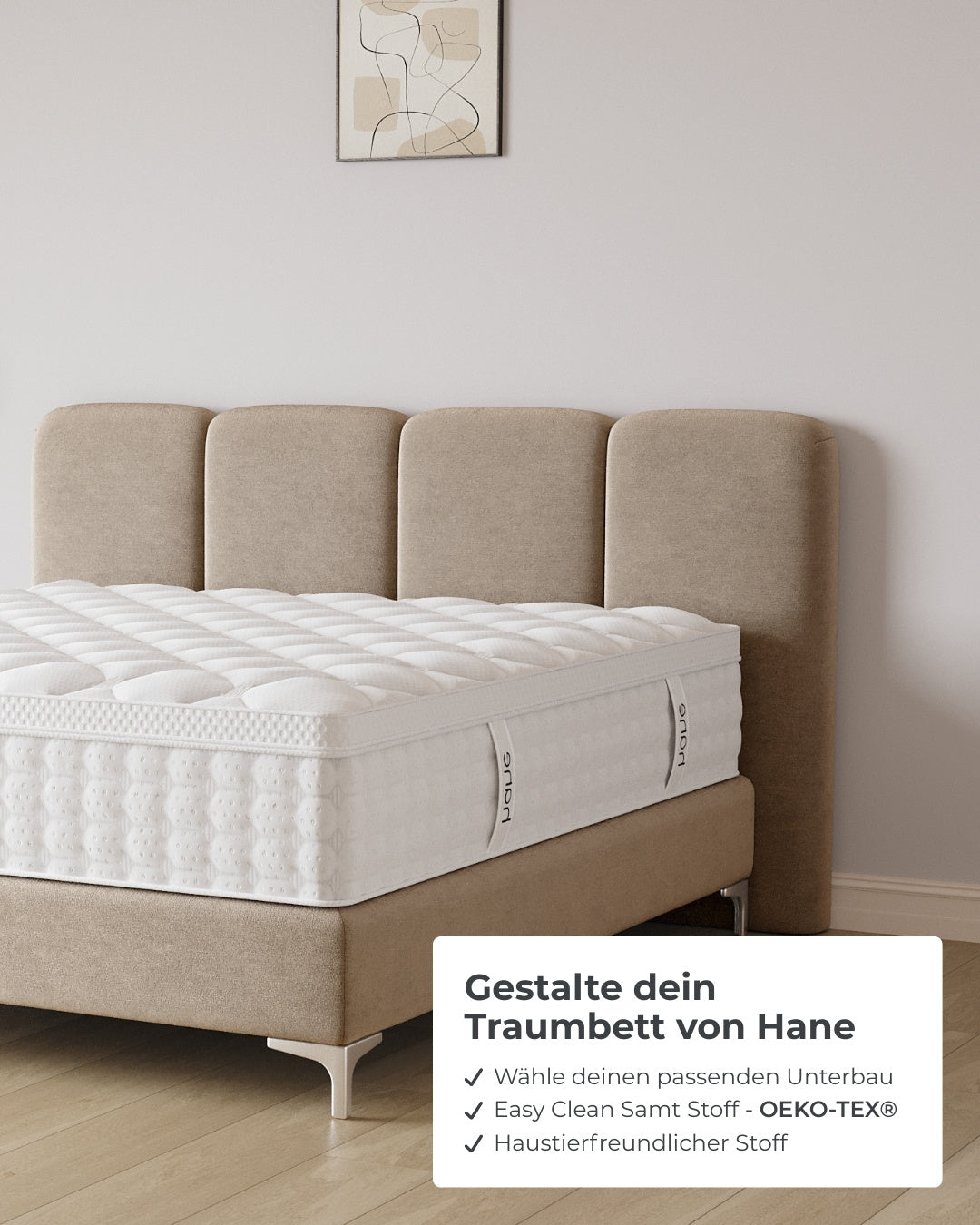 Boxspringbett Monte in Samt