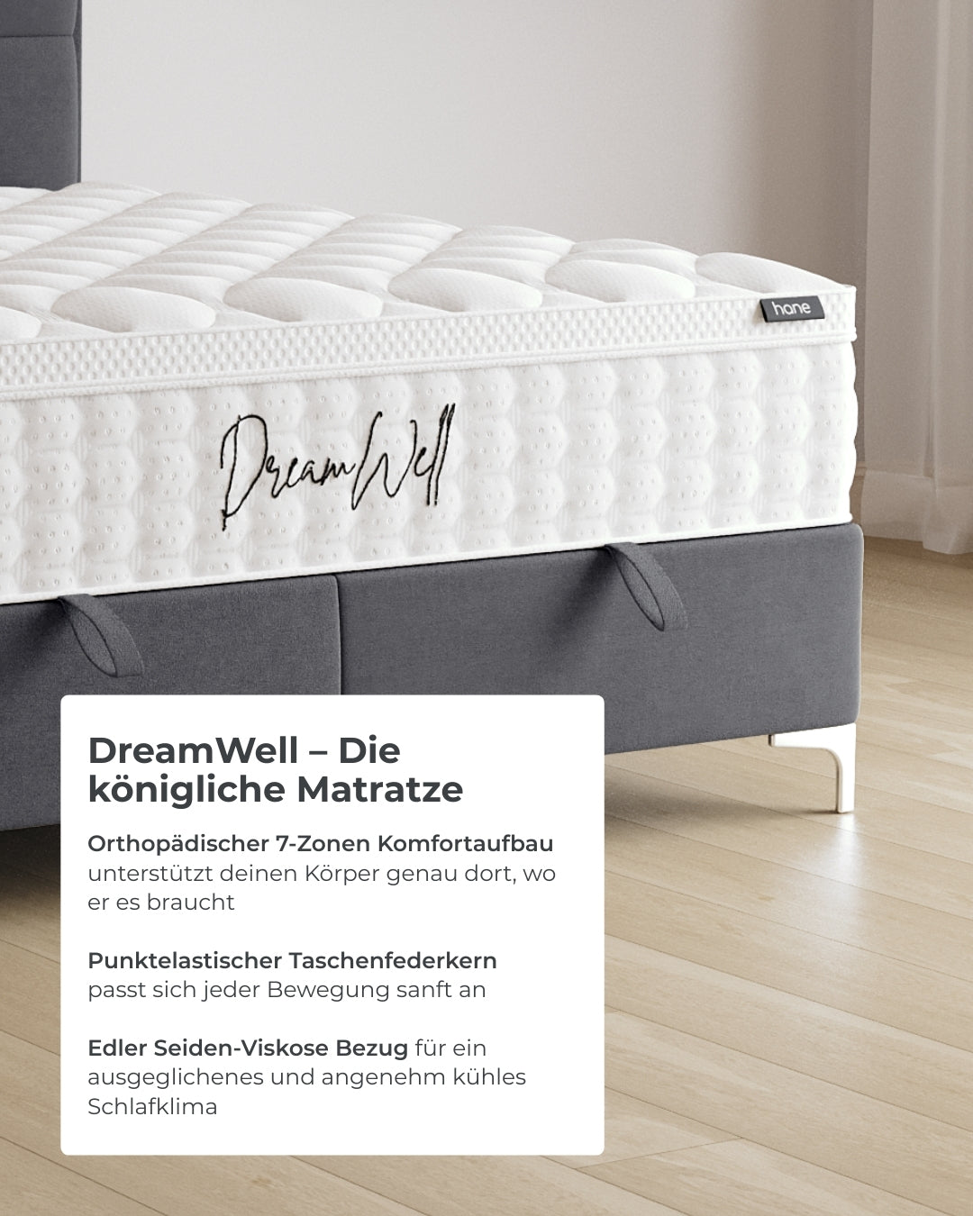 Bett mit Stauraum Moon in Samt