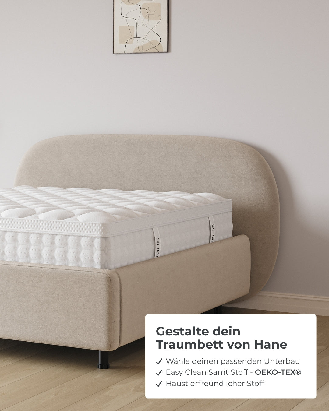 Bett mit Stauraum Pro Moon in Samt