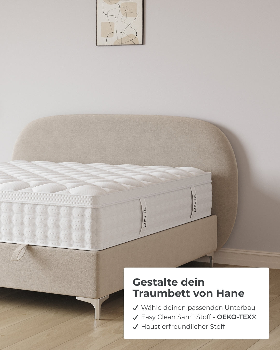 Bett mit Stauraum Moon in Samt