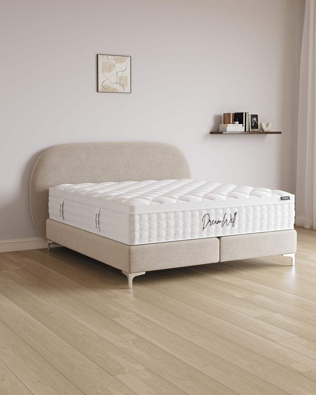 Boxspringbett Moon in Samt