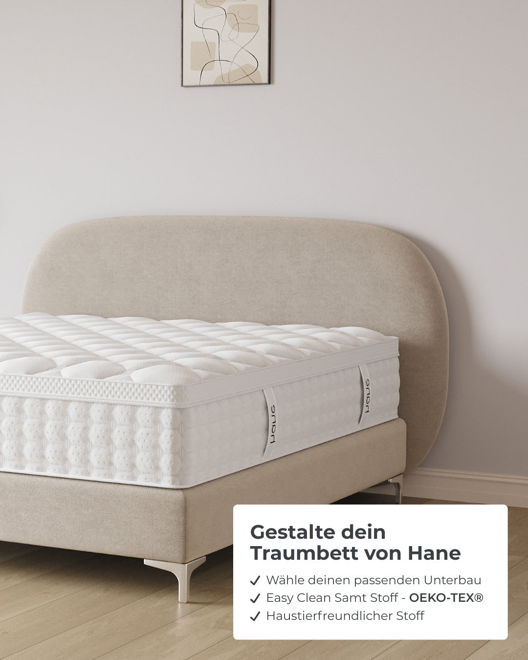 Boxspringbett Moon in Samt