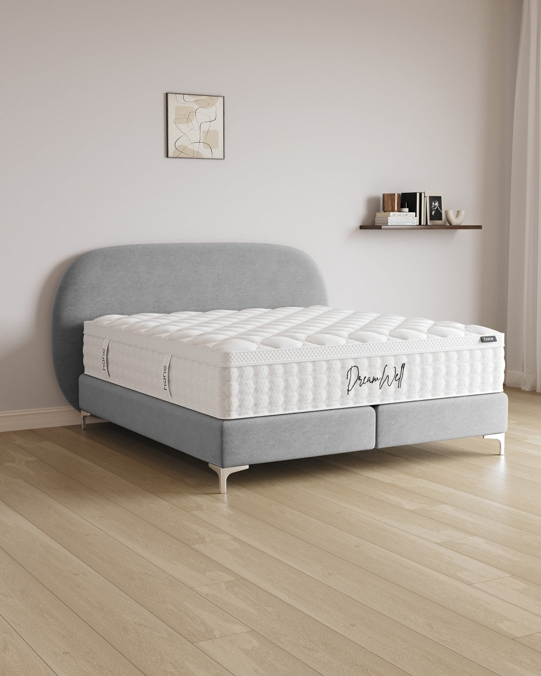 Boxspringbett Moon in Samt