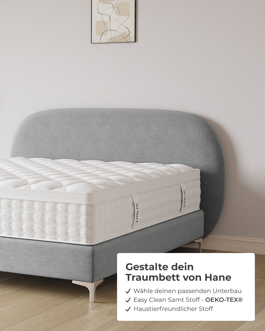 Boxspringbett Moon in Samt