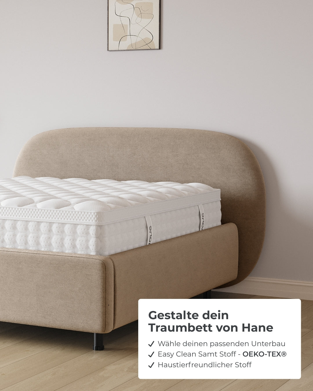 Bett mit Stauraum Pro Moon in Samt