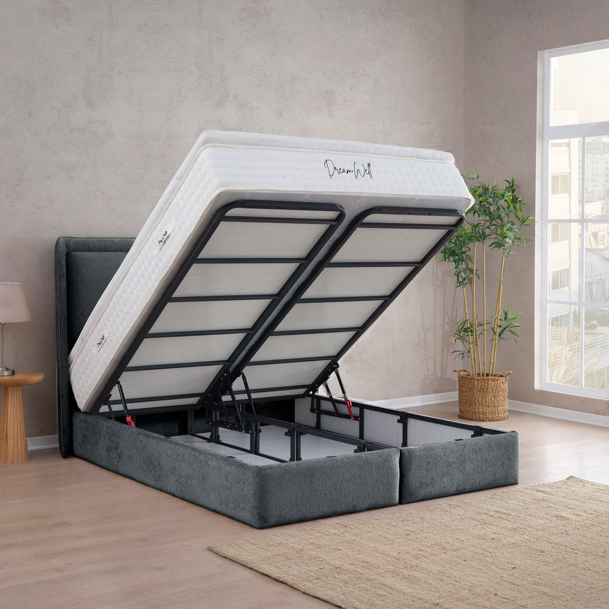 Posteľ s úložným priestorom LEONE