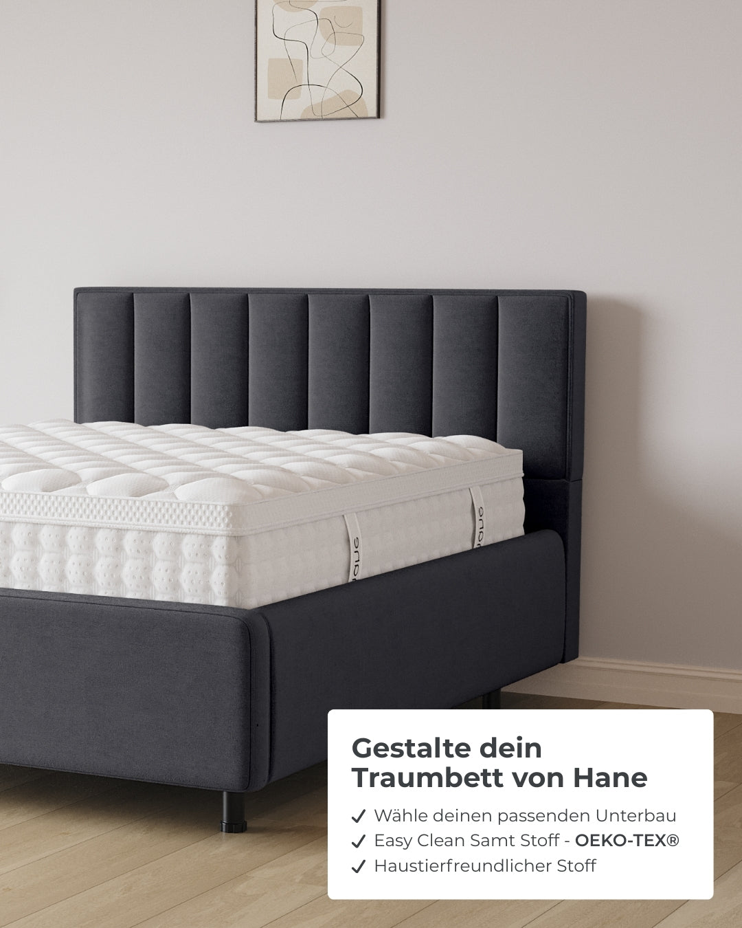 Bett mit Stauraum Pro Paris in Samt