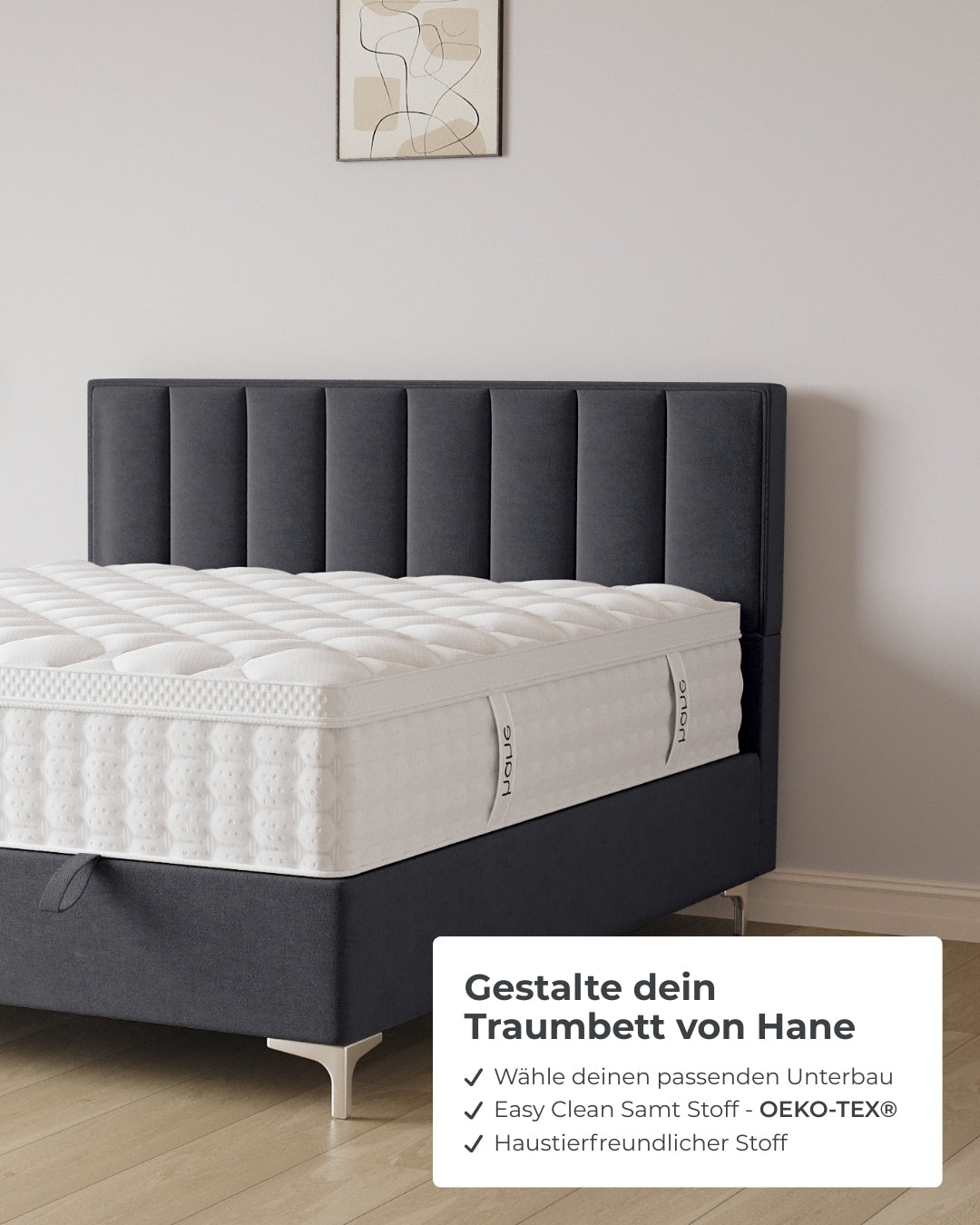 Bett mit Stauraum Paris in Samt