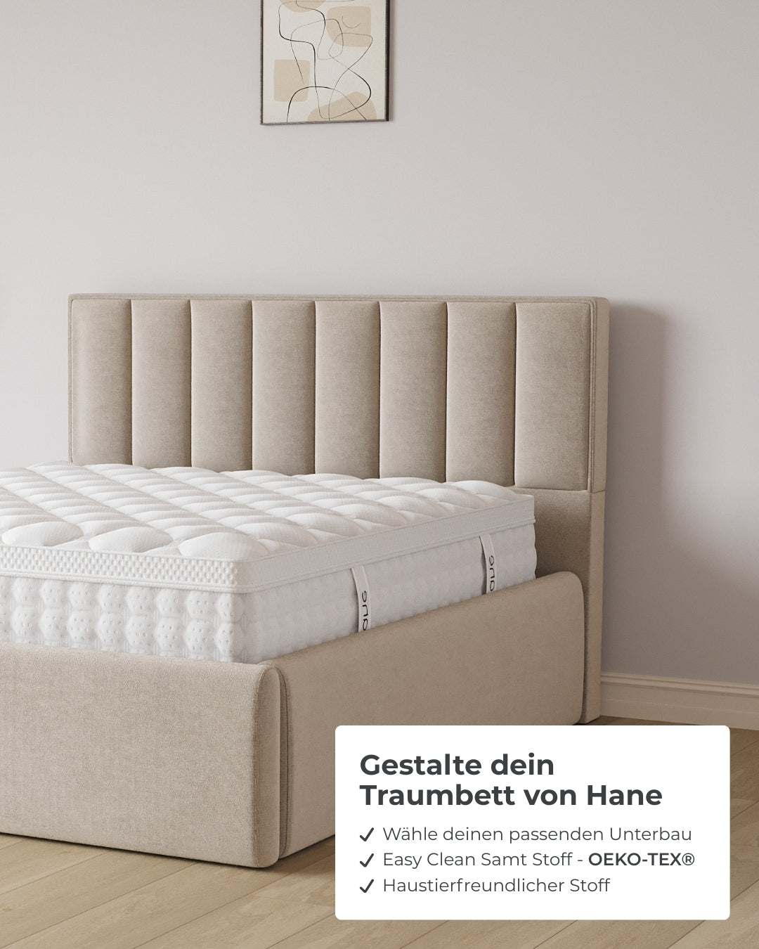 Bett mit XXL Stauraum Paris in Samt