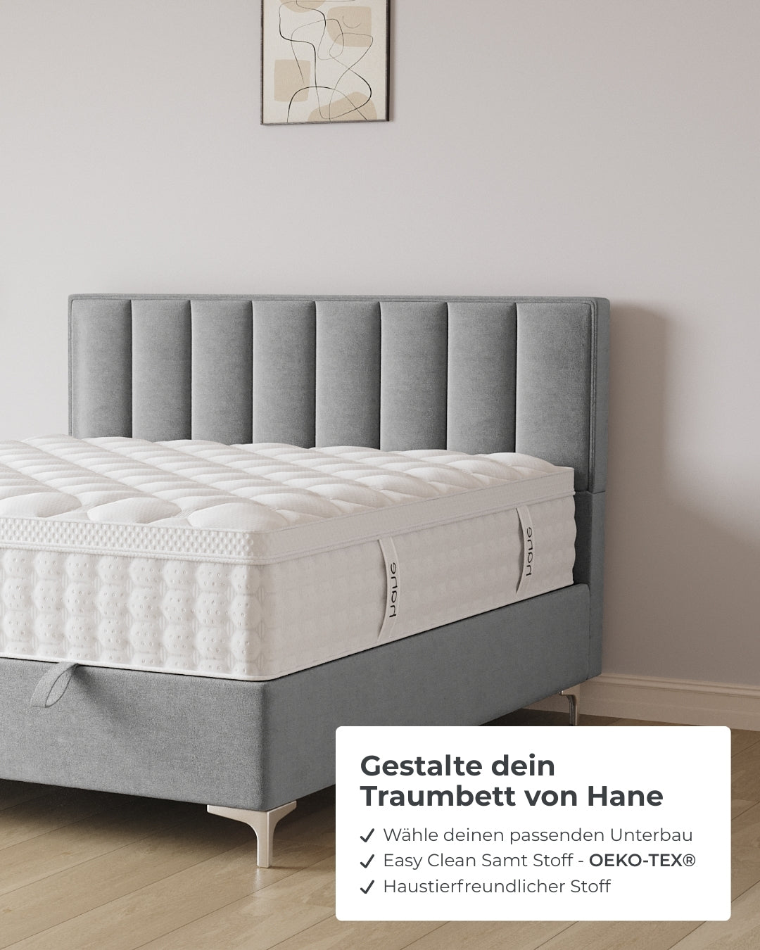 Bett mit Stauraum Paris in Samt