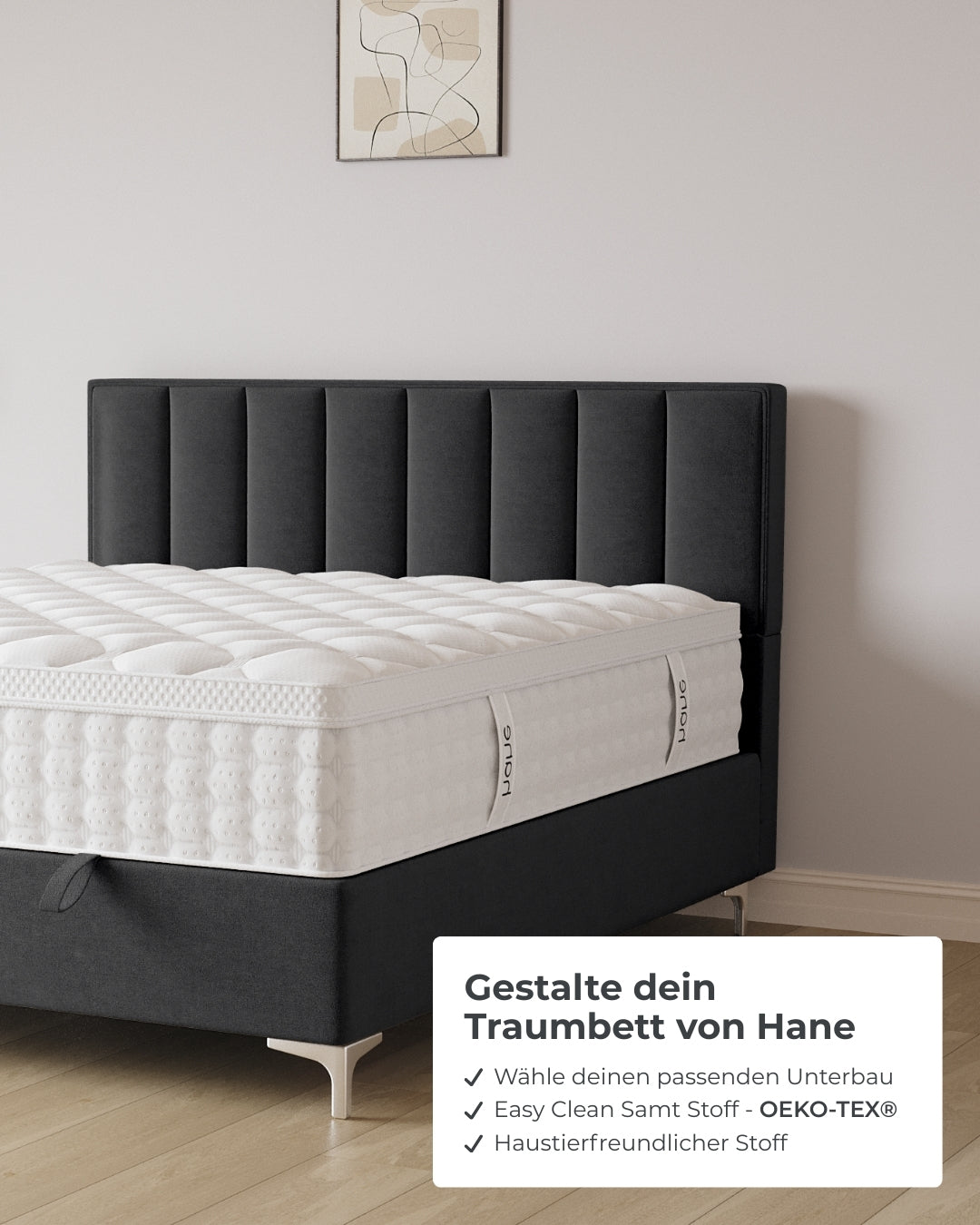 Bett mit Stauraum Paris in Samt