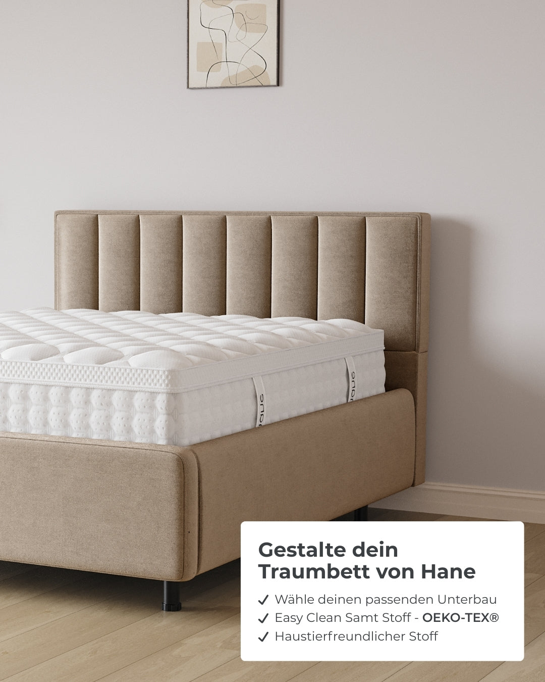 Bett mit Stauraum Pro Paris in Samt