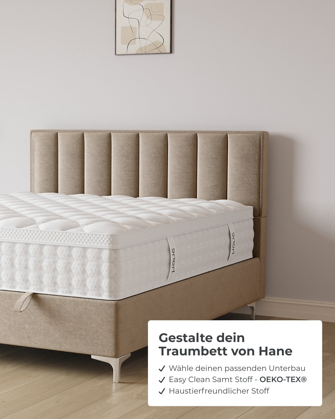 Bett mit Stauraum Paris in Samt