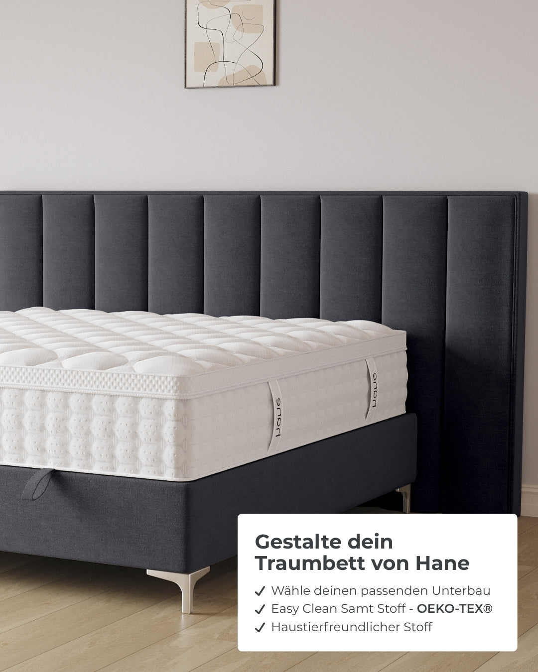 Bett mit Stauraum Passion in Samt