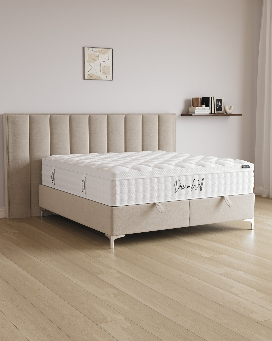 Bett mit Stauraum Passion in Samt