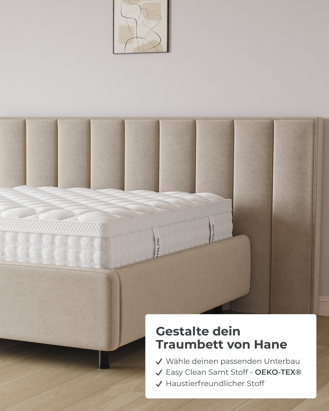 Bett mit Stauraum Pro Passion in Samt