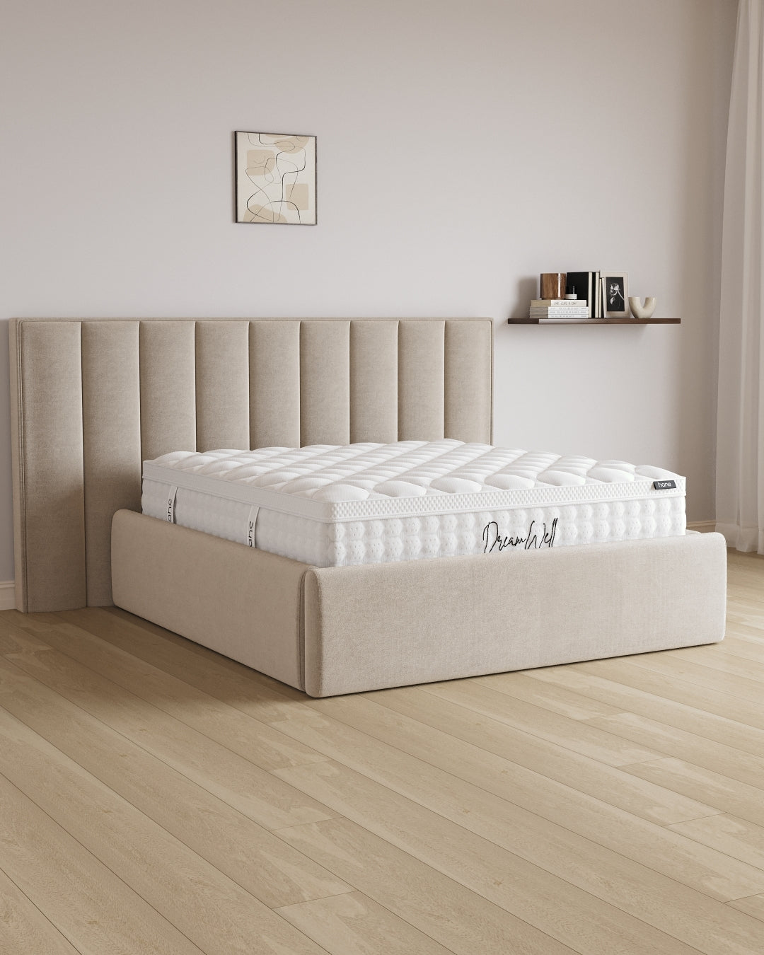 Bett mit XXL Stauraum Passion in Samt