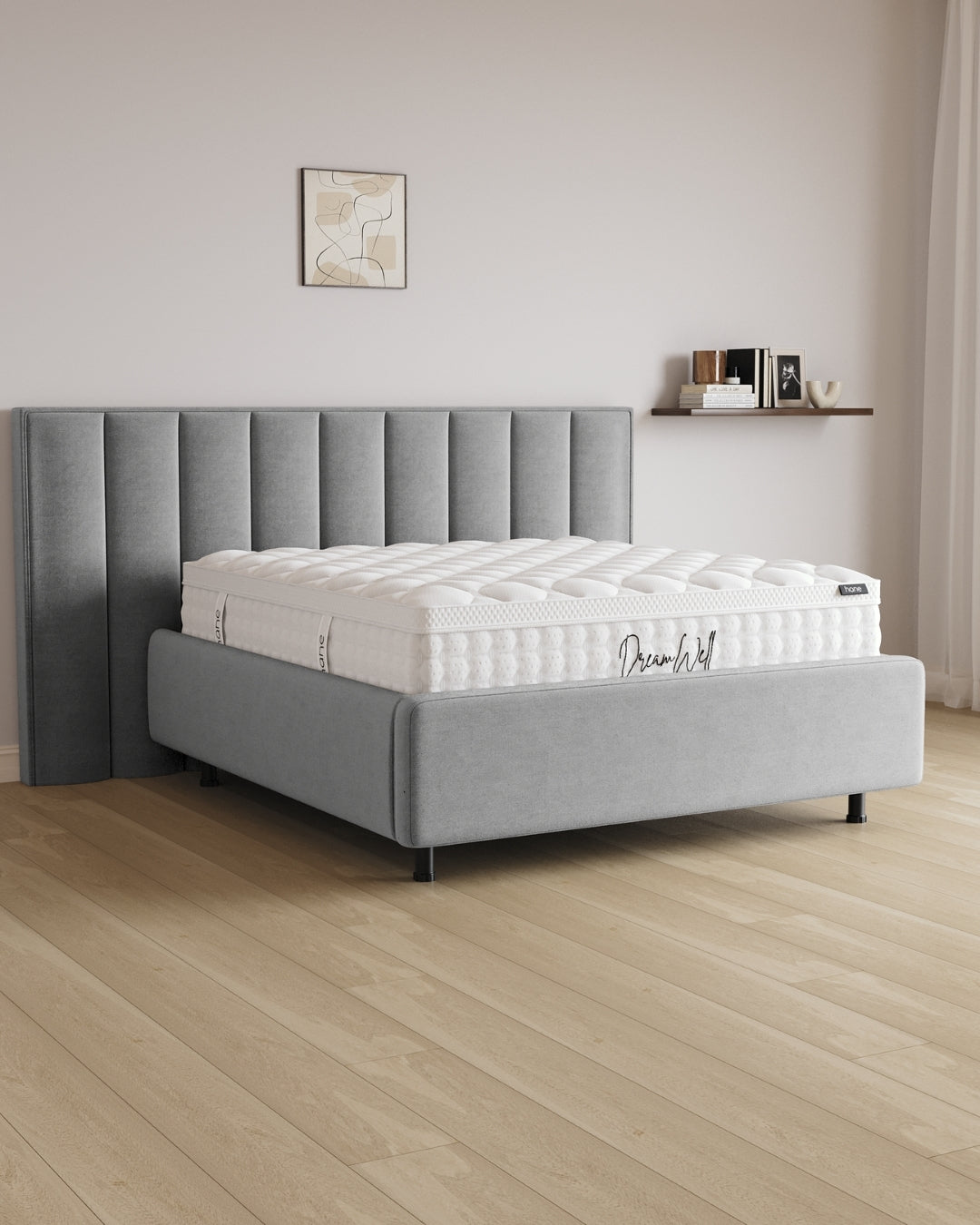 Bett mit Stauraum Pro Passion in Samt