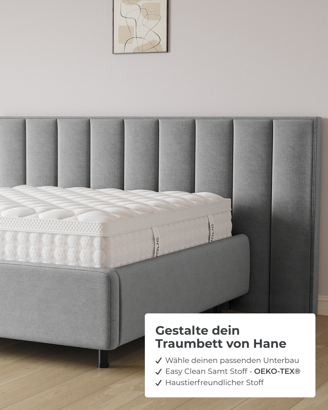 Bett mit Stauraum Pro Passion in Samt