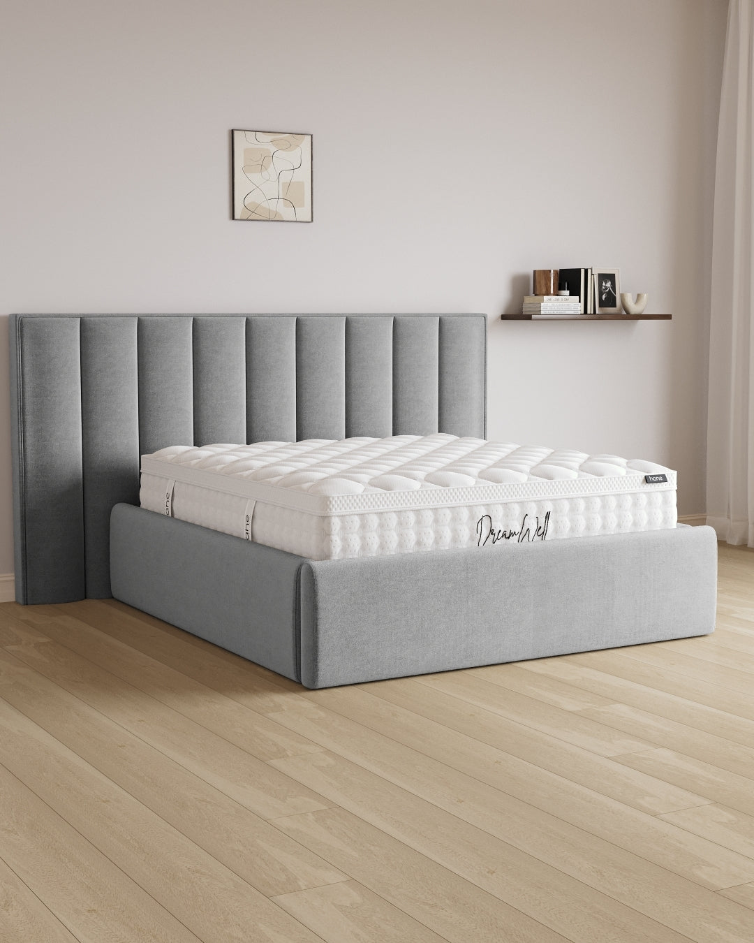 Bett mit XXL Stauraum Passion in Samt