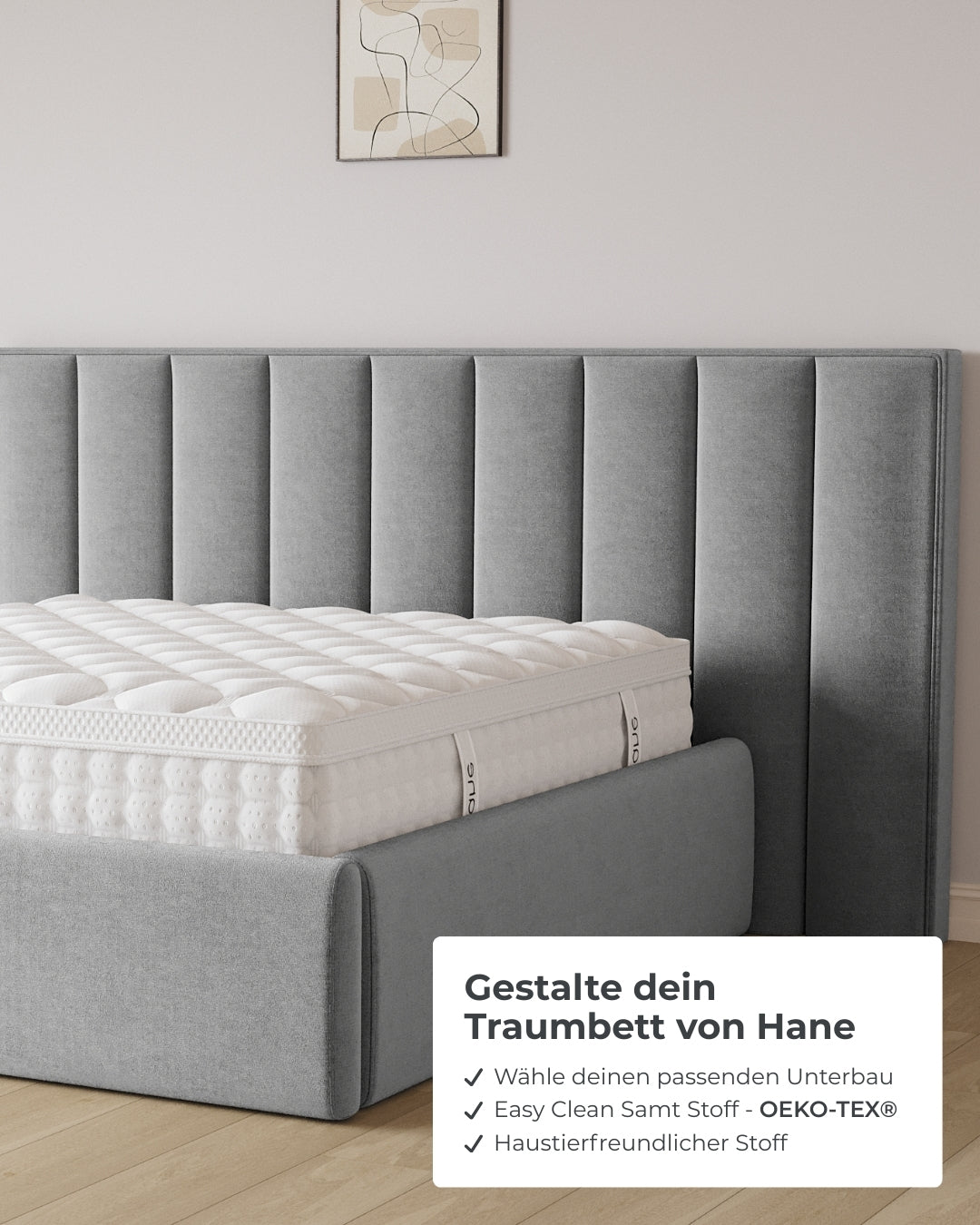 Bett mit XXL Stauraum Passion in Samt