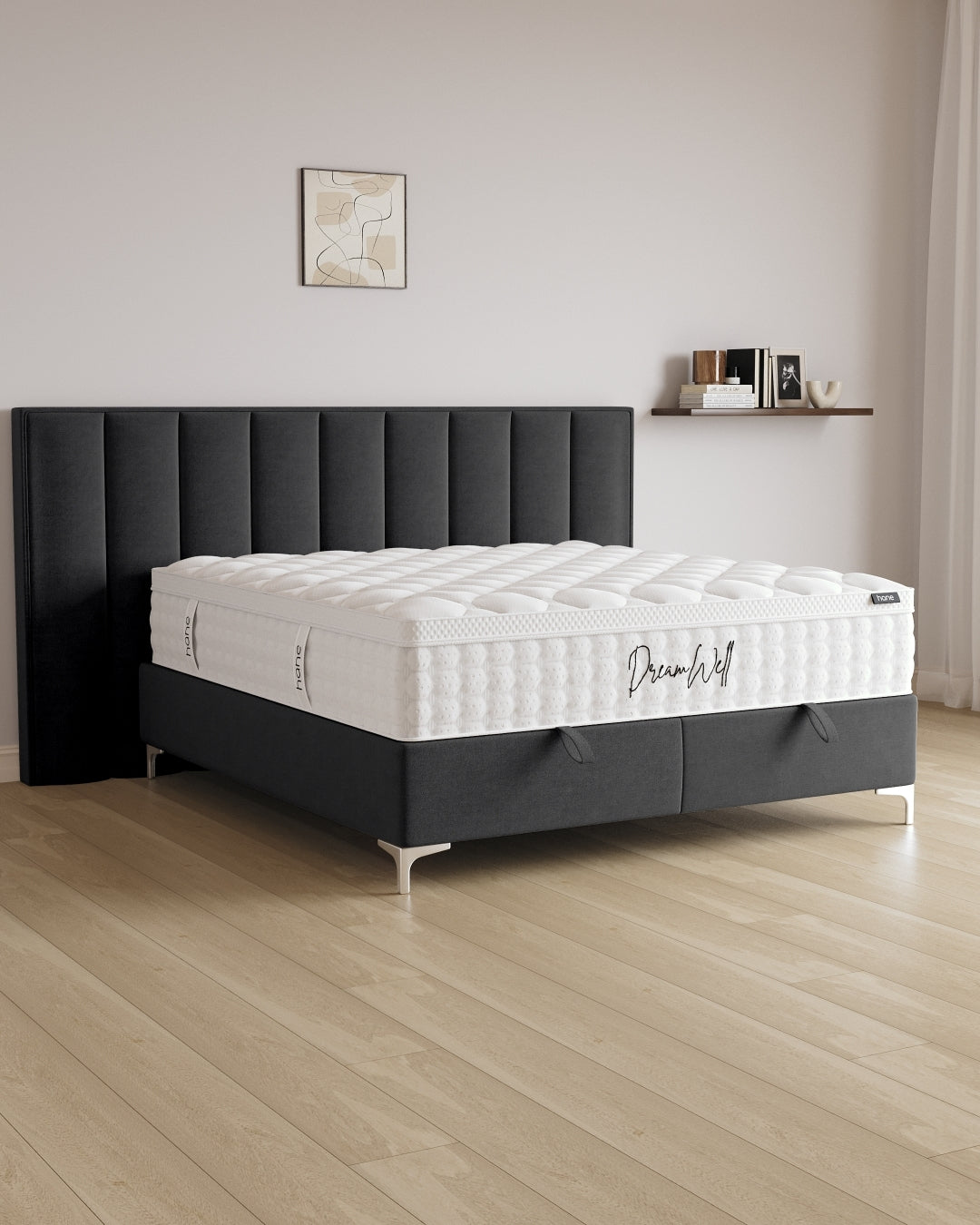 Bett mit Stauraum Passion in Samt