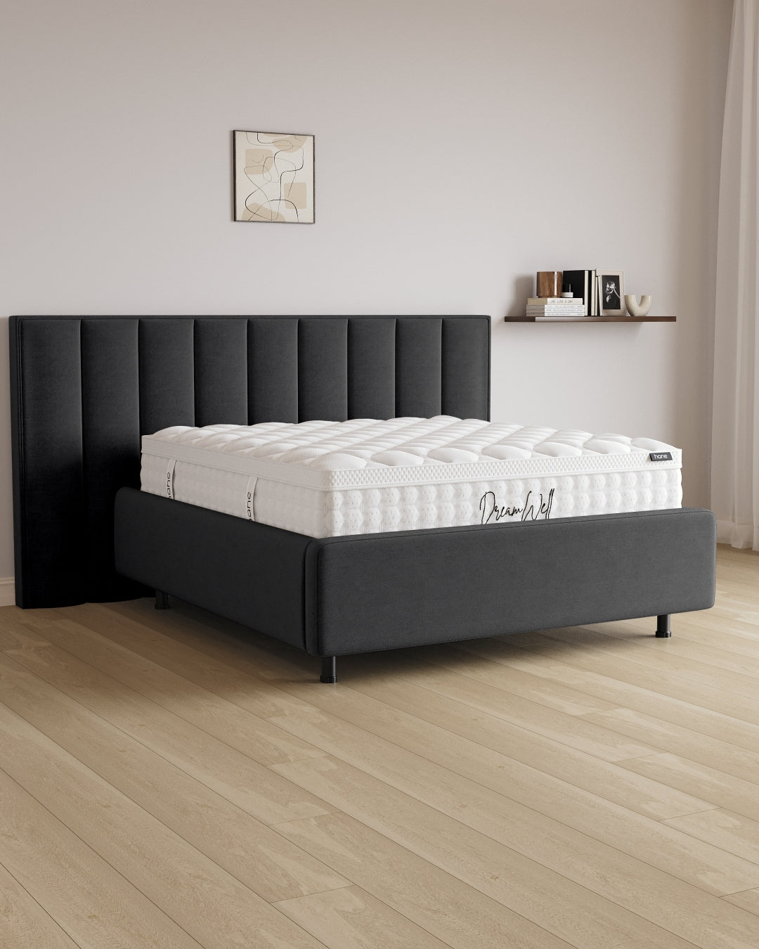 Bett mit Stauraum Pro Passion in Samt