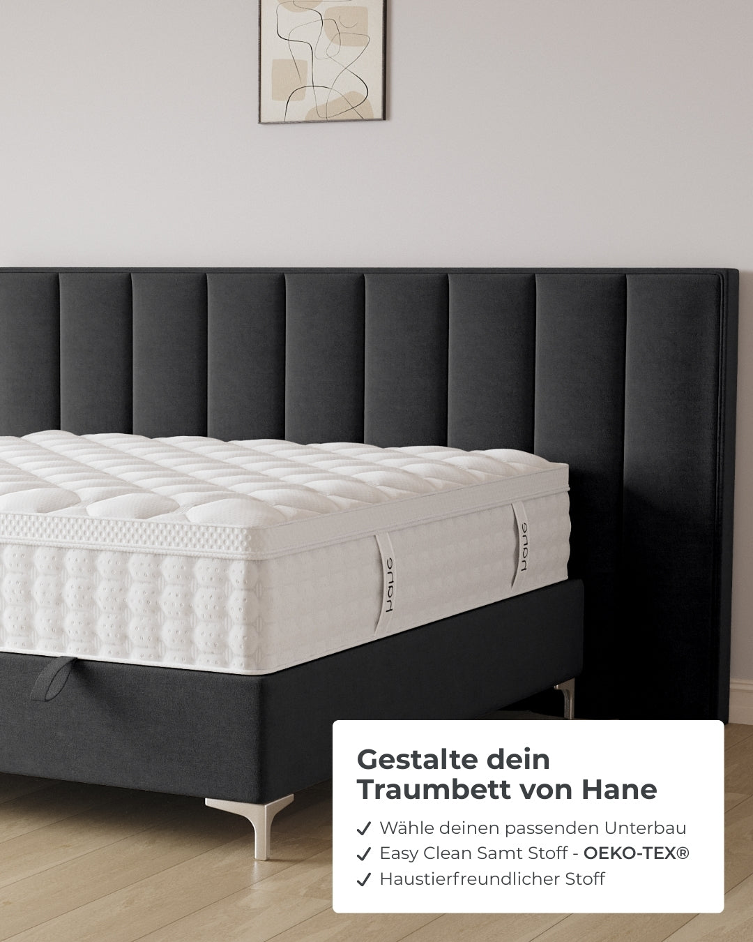 Bett mit Stauraum Passion in Samt