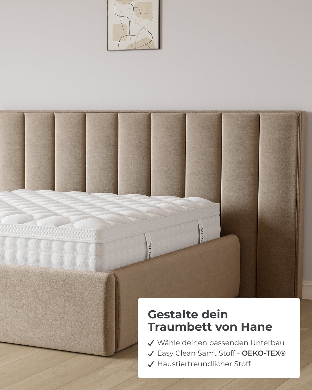 Bett mit XXL Stauraum Passion in Samt