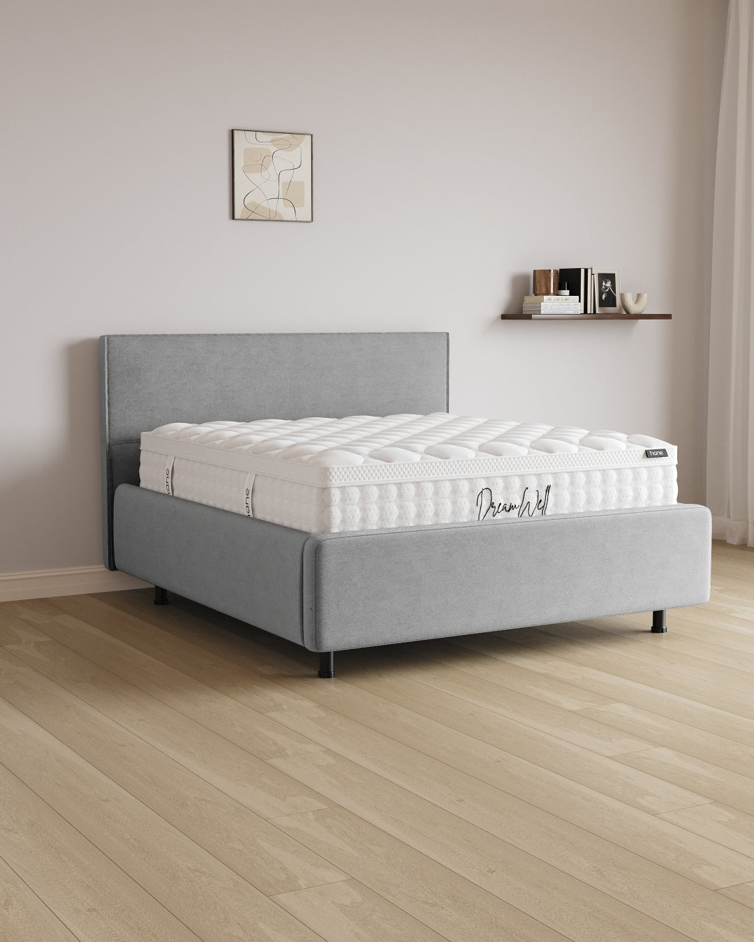 Bett mit Stauraum Pro Siena in Samt