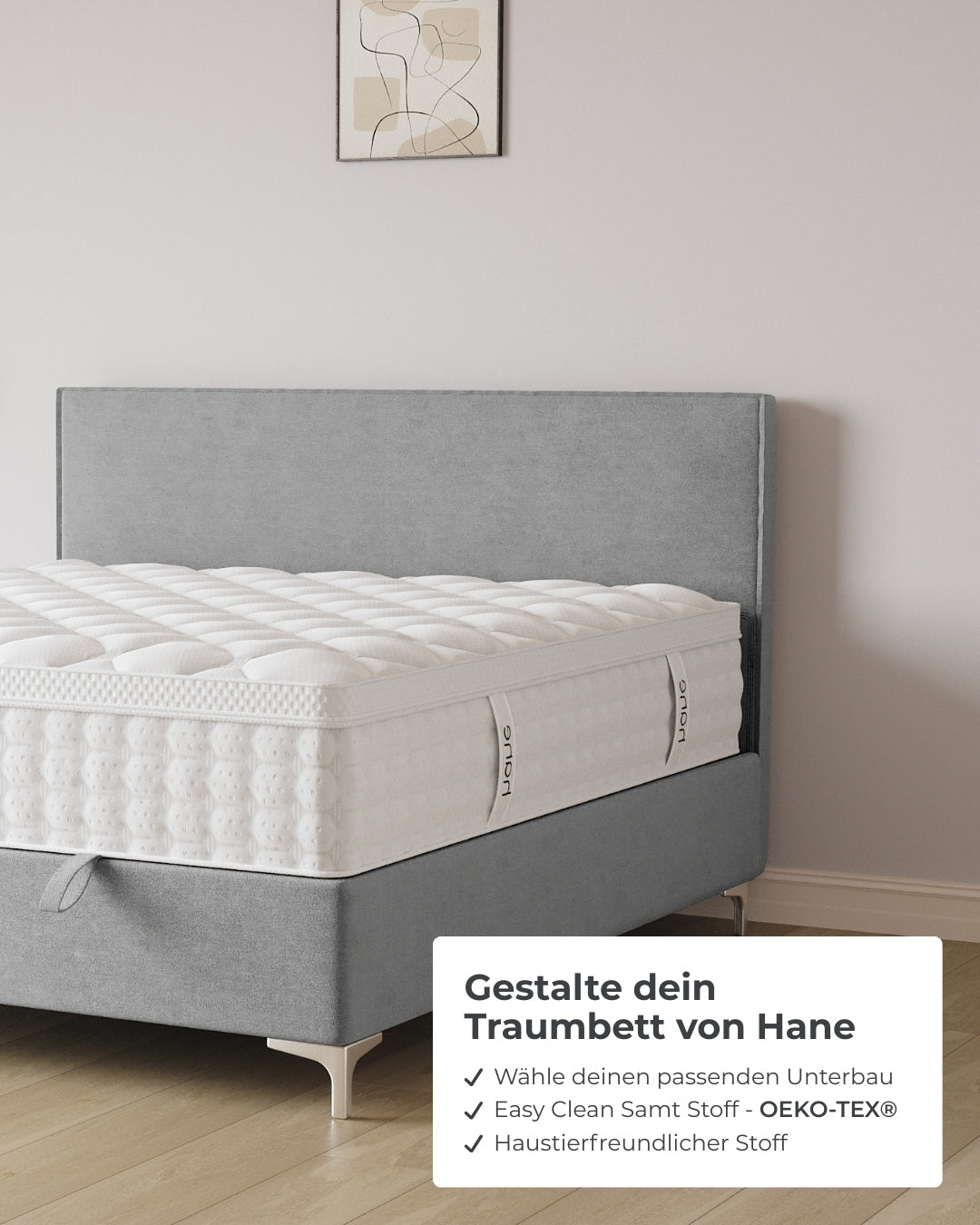 Bett mit Stauraum Siena in Samt