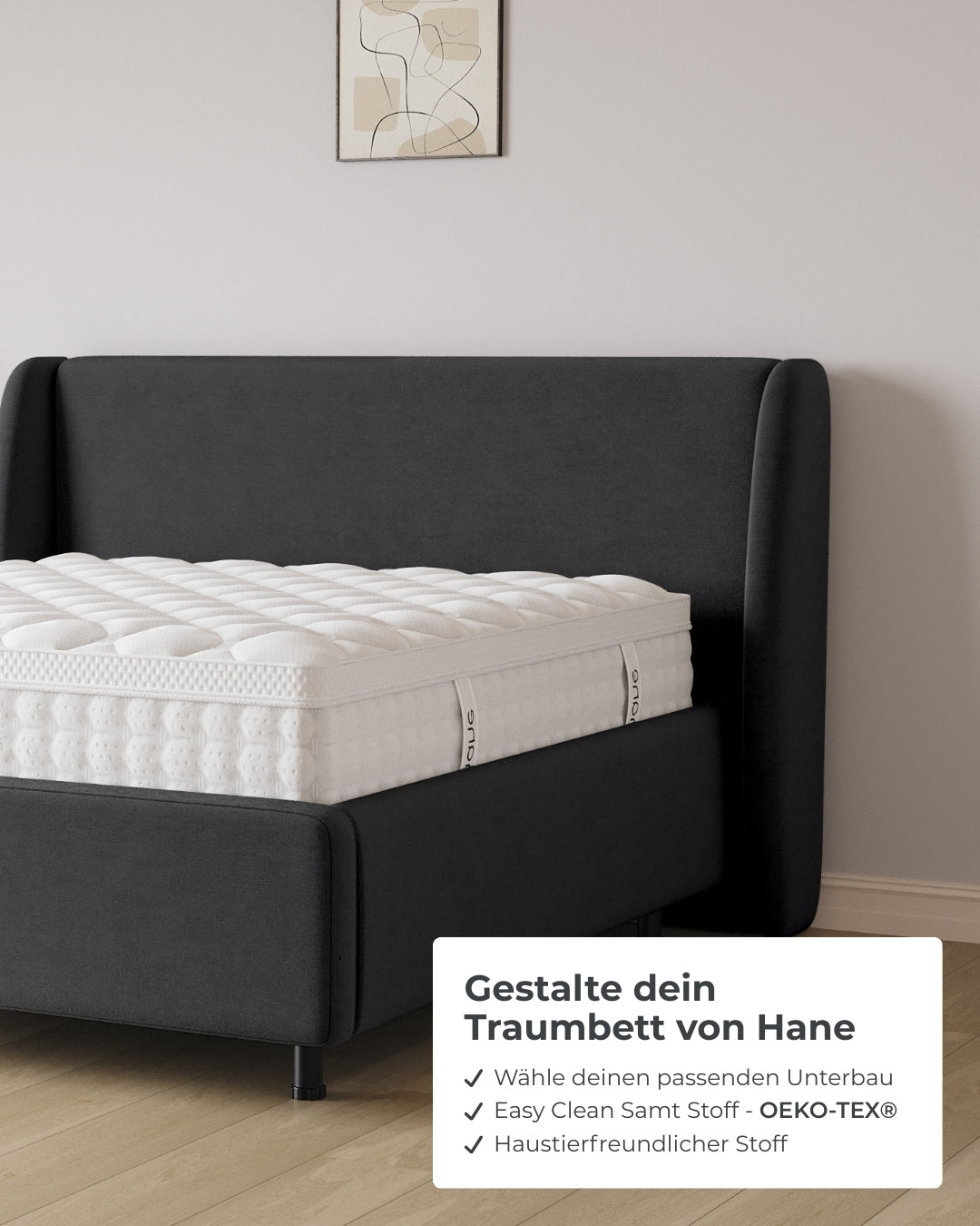 Bett mit Stauraum Pro Sky in Samt