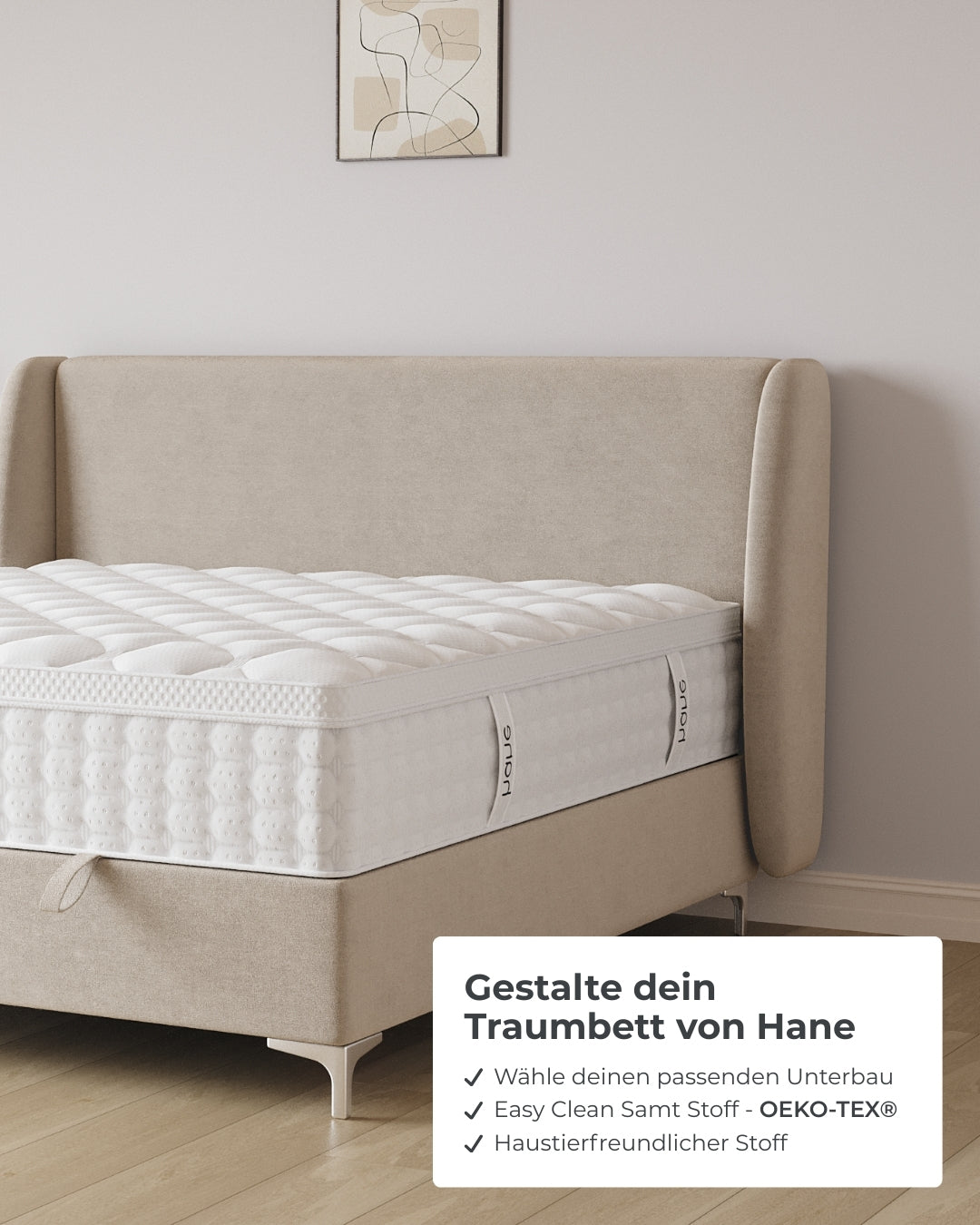 Bett mit Stauraum Sky in Samt