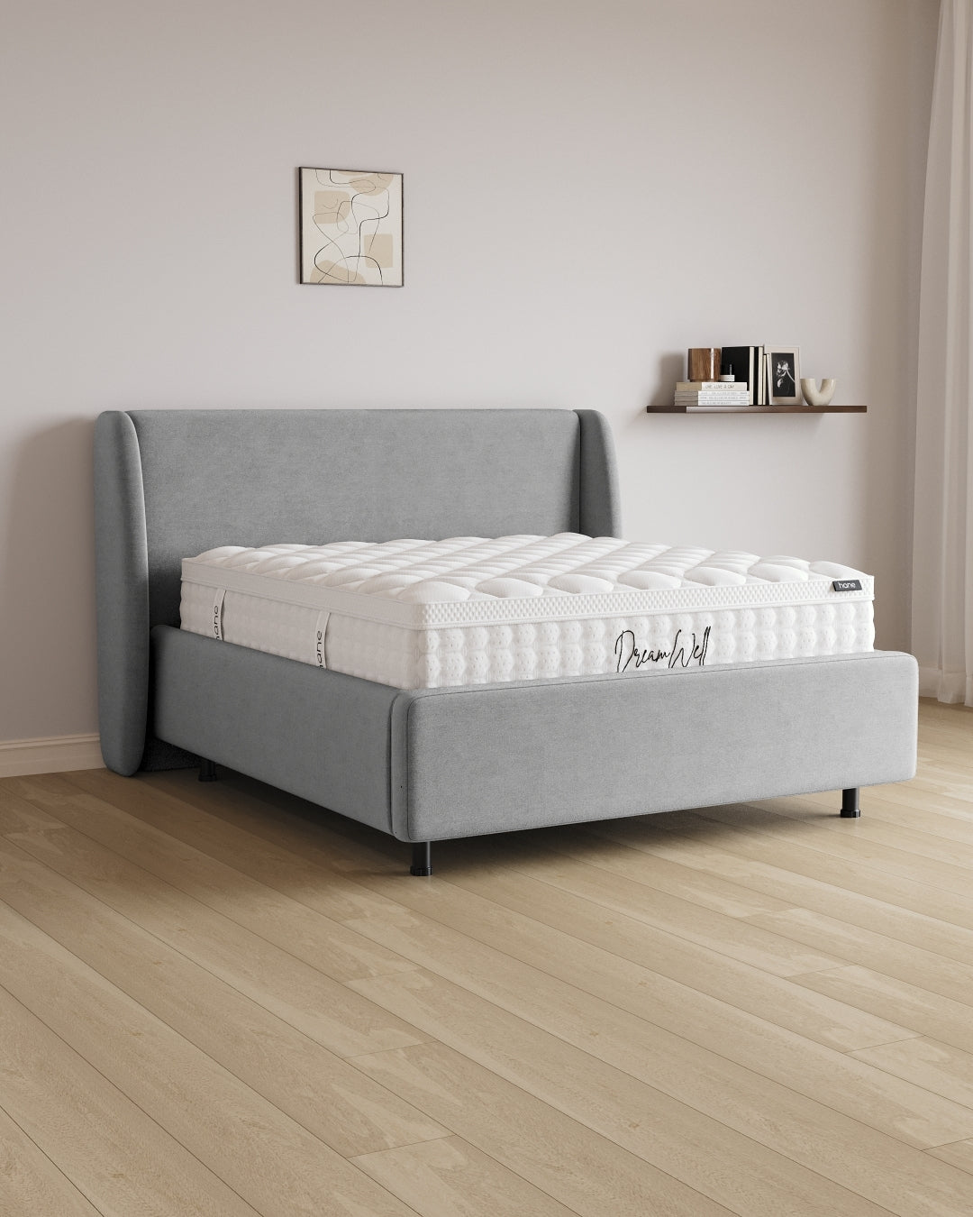 Bett mit Stauraum Pro Sky in Samt