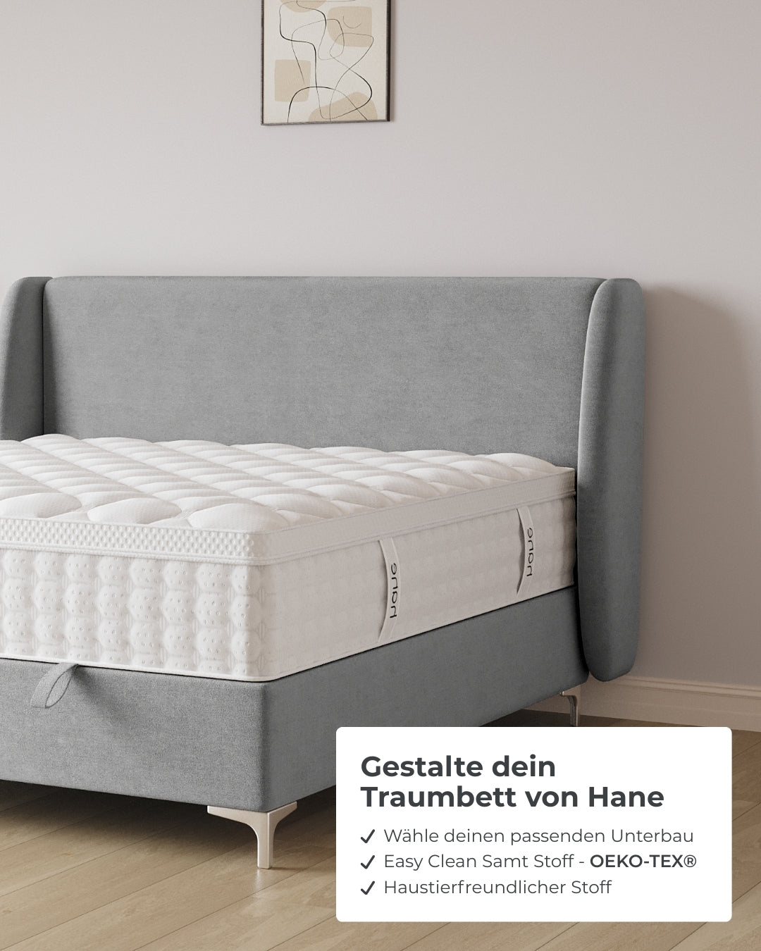 Bett mit Stauraum Sky in Samt