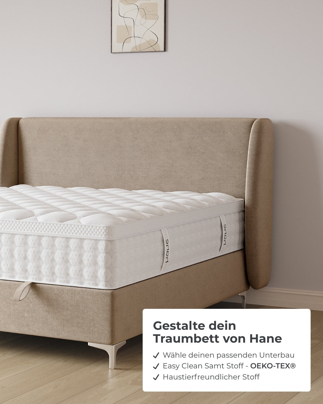 Bett mit Stauraum Sky in Samt