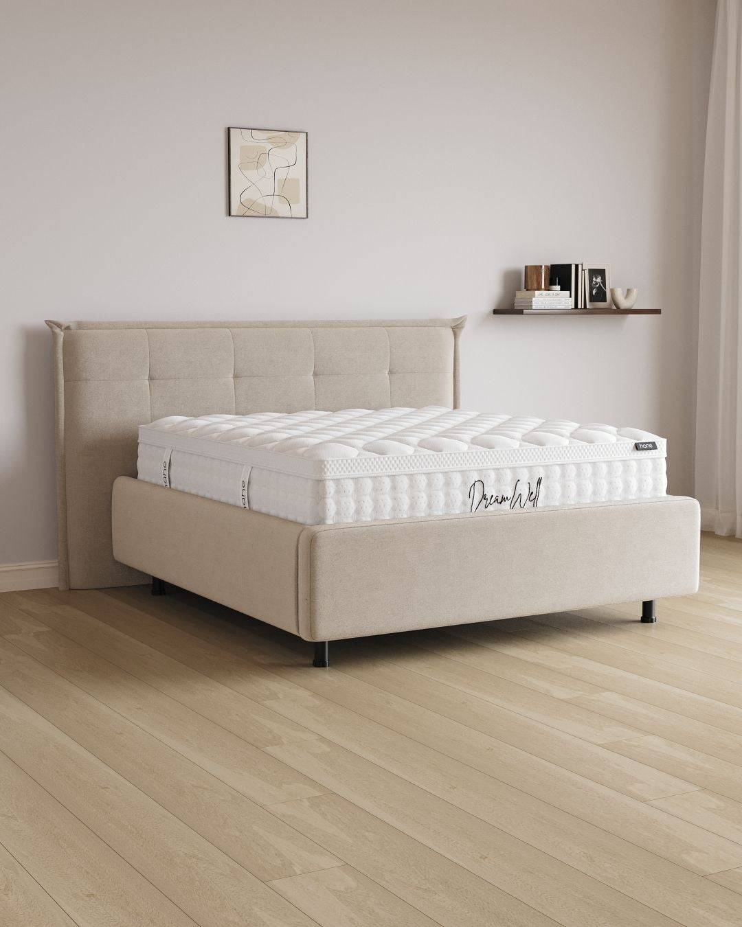 Bett mit Stauraum Pro Soho in Samt