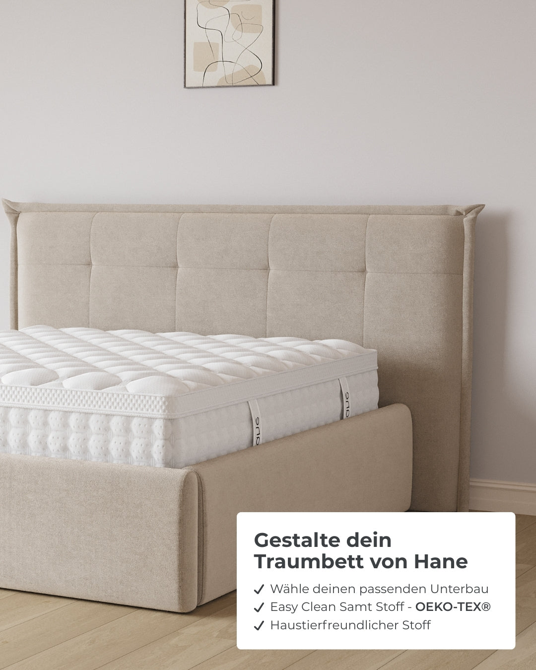 Bett mit XXL Stauraum Soho in Samt