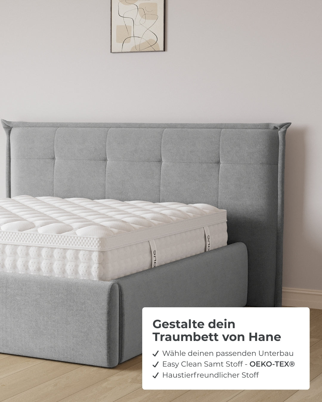 Bett mit XXL Stauraum Soho in Samt