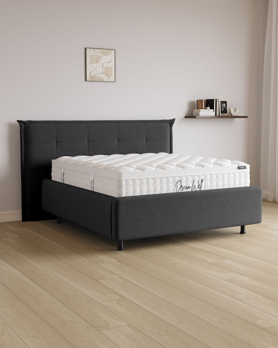 Bett mit Stauraum Pro Soho in Samt