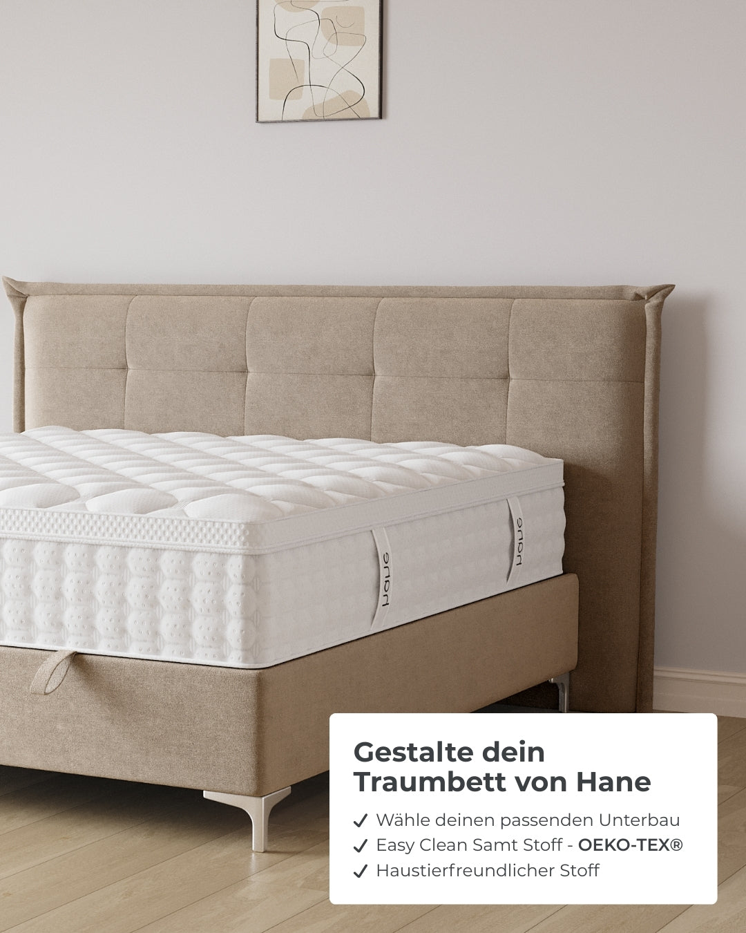 Bett mit Stauraum Soho in Samt