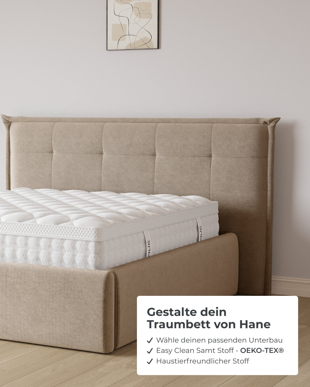 Bett mit XXL Stauraum Soho in Samt