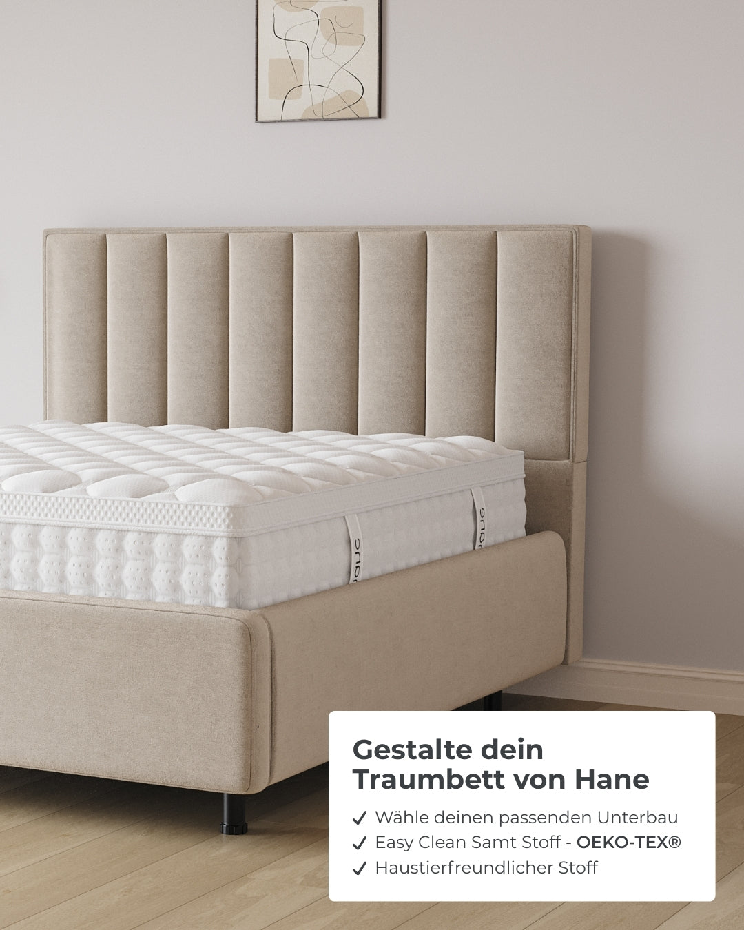 Bett mit Stauraum Pro Vertical in Samt