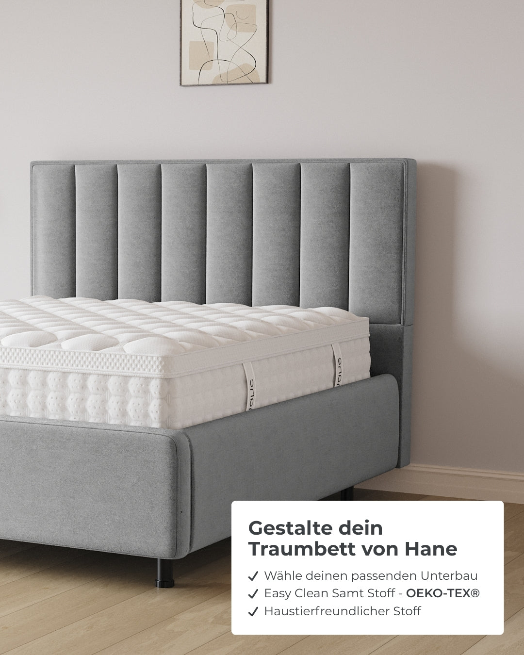 Bett mit Stauraum Pro Vertical in Samt