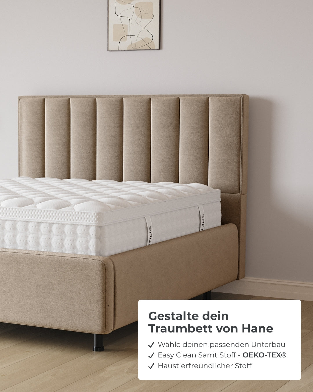 Bett mit Stauraum Pro Vertical in Samt