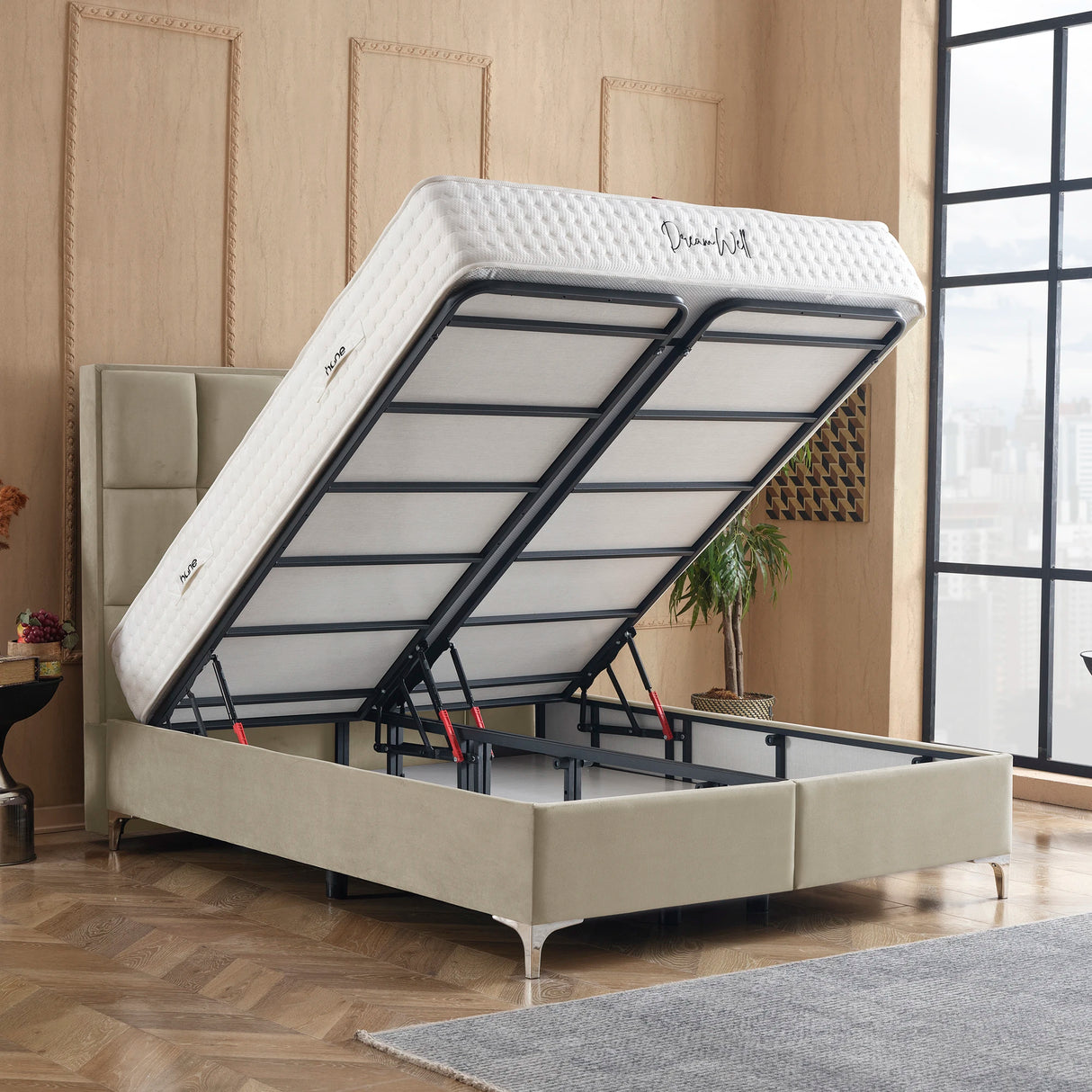 Bett mit Stauraum CASTLE